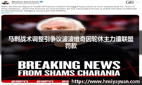 马刺战术调整引争议波波维奇因轮休主力遭联盟罚款