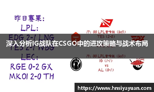 深入分析IG战队在CSGO中的进攻策略与战术布局