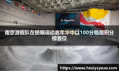 南京滑板队在极限运动嘉年华中以100分稳居积分榜首位